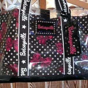Betsey Johnson clear bag with insert.